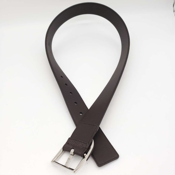 100% Authentic Gucci GG Leather Canvas Brown Belt - Picture 8 of 9